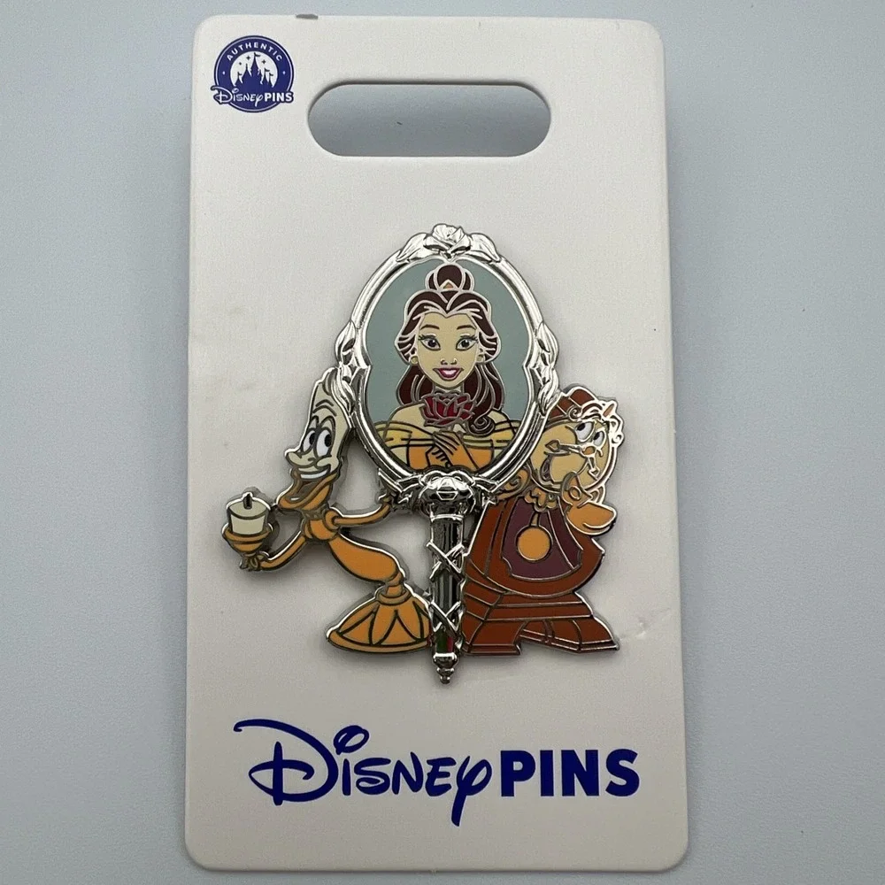 2025‎ Disney Parks Belle Beauty & The Beast Mirror Cogsworth Lumiere OE Pin